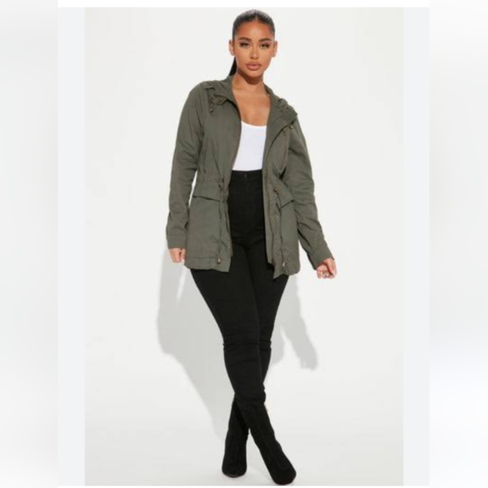 Revamped Olive Green Lightweight Cargo Jacket - Picture 8 of 9